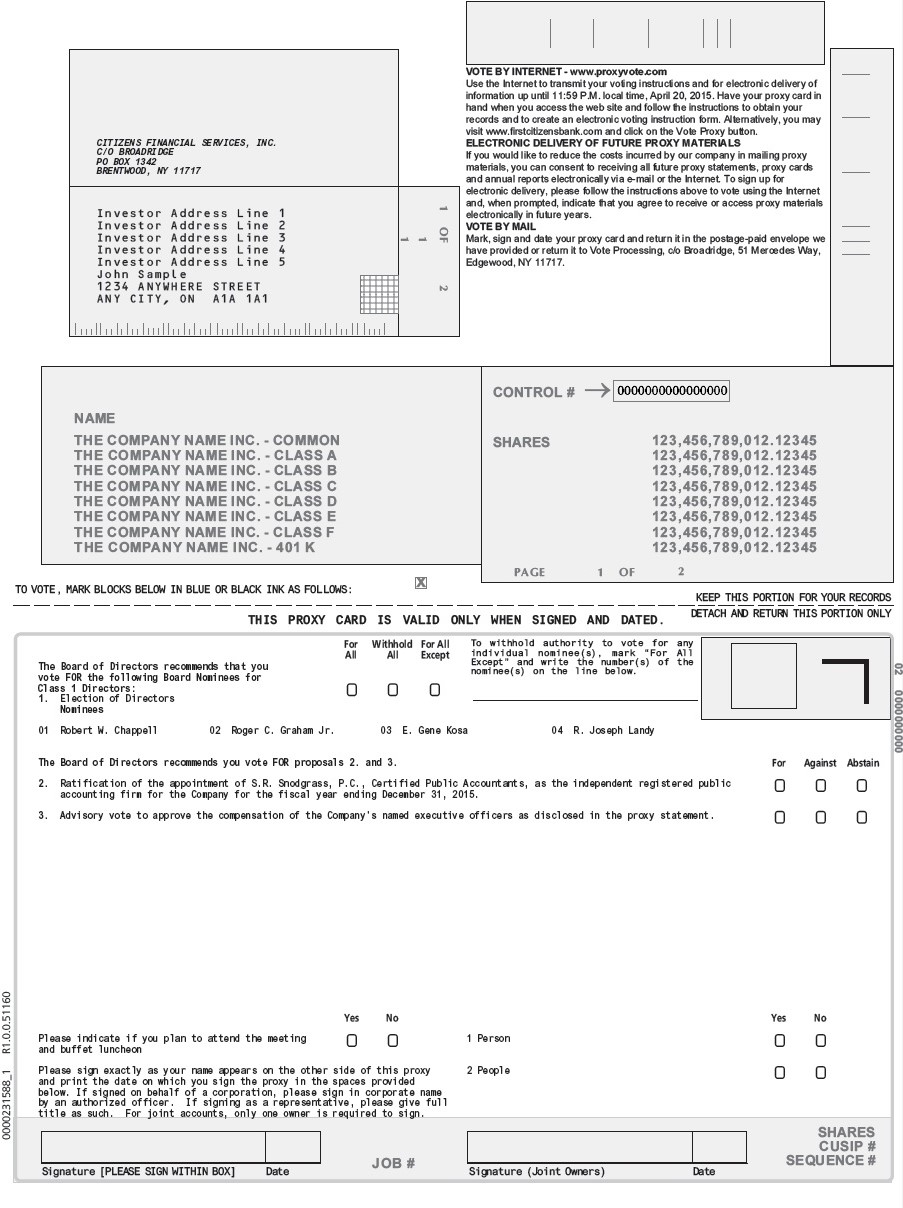 PROXY CARD SIDE 1